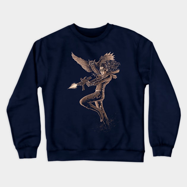 Steampunk Action Crewneck Sweatshirt by Moutchy